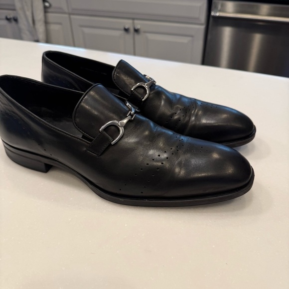 Donald J Pliner Men\'s Silvanno61 Black Leather Loafers Horse Bit Shoes Sz: 10M main image 7